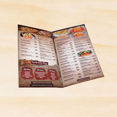 Menu Card Printing